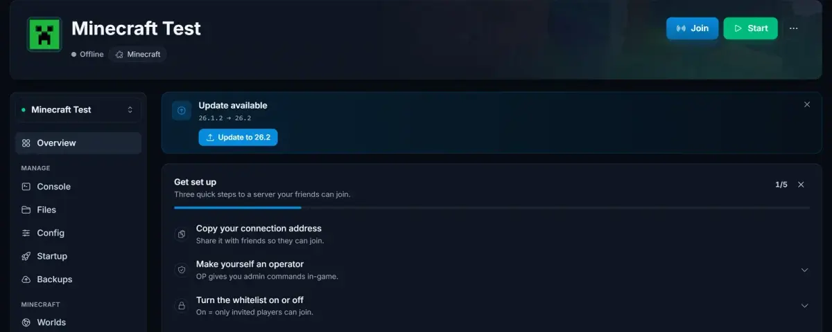 Sådan flytter du din Aternos-server til en anden host