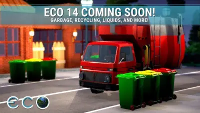 Eco Update 14 Preview: Affald og Genbrug på Playtest (Juli 2026)